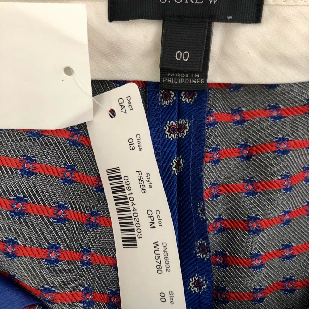 NWT J. Crew cigarette pant in foulard jacquard - Picture 4 of 4